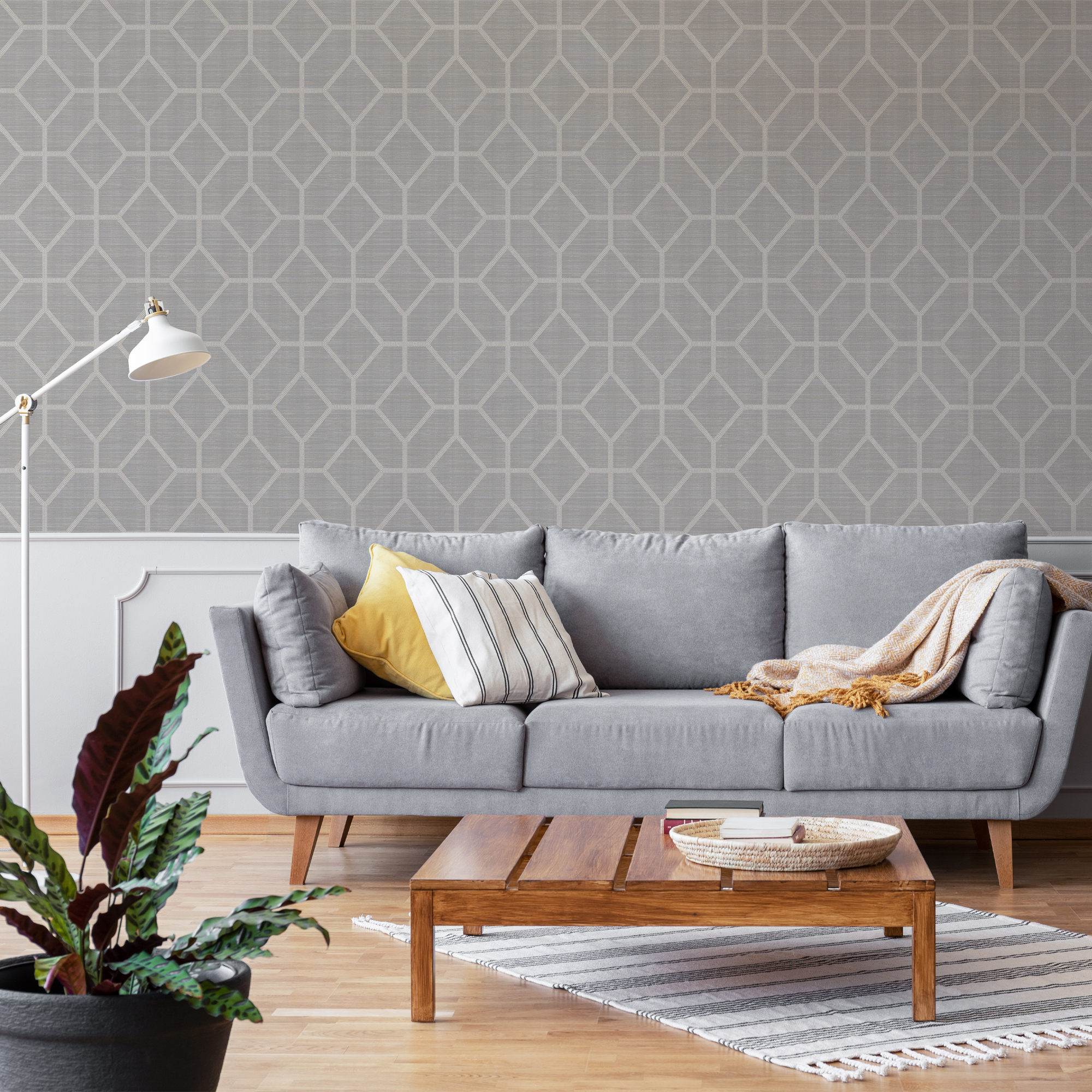 Tapet Boutique Asscher Geometrisk Beige