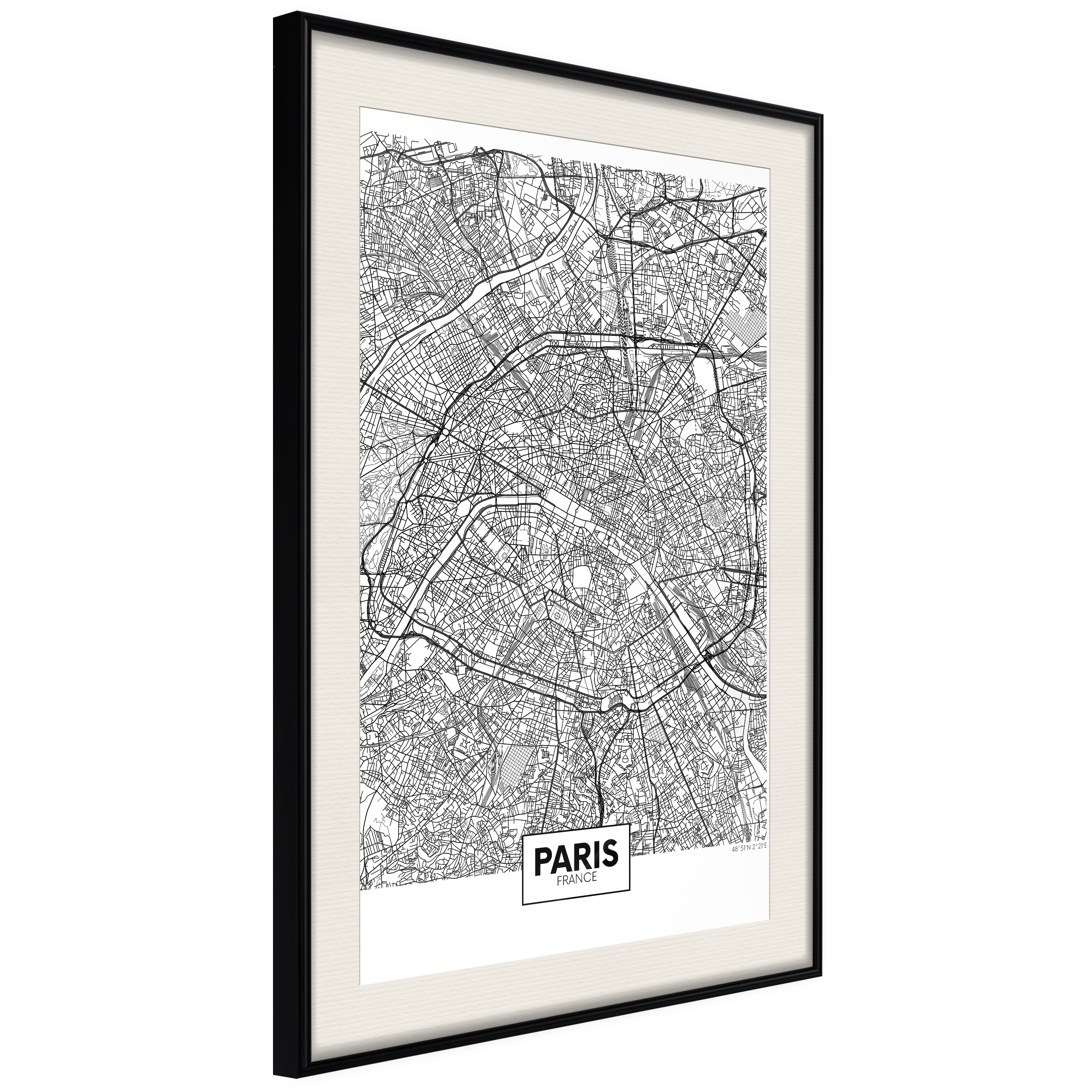 Poster Artgeist Affisch Map of Paris