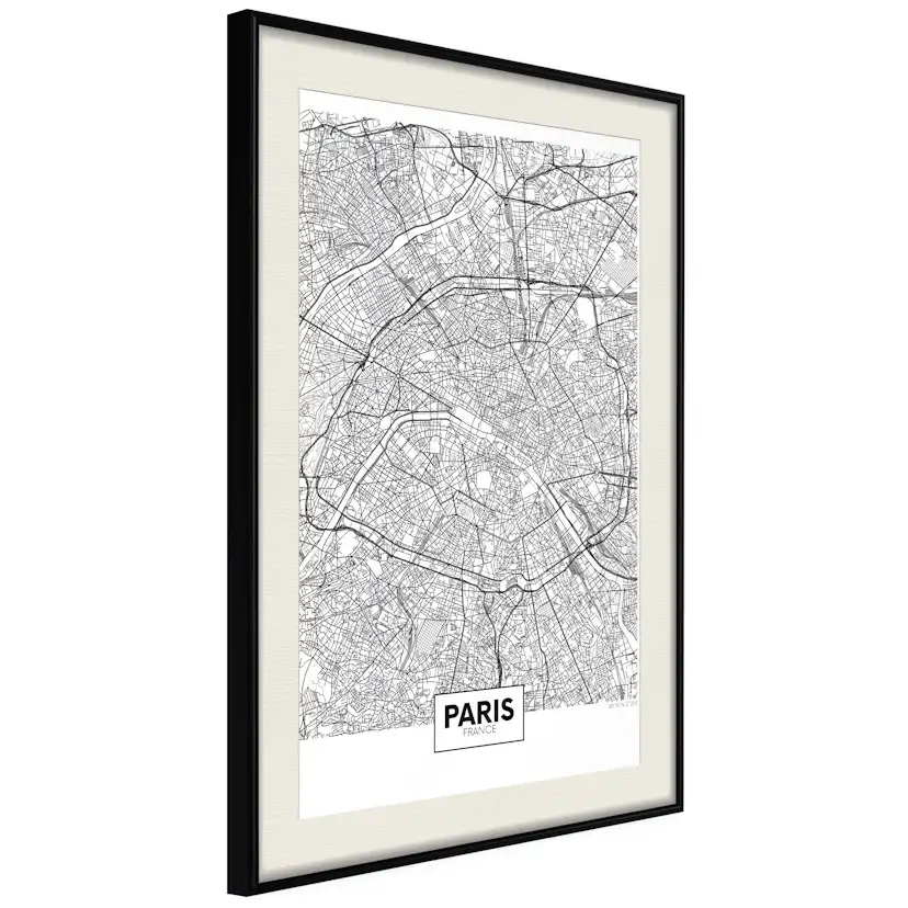Poster Artgeist Affisch Map of Paris
