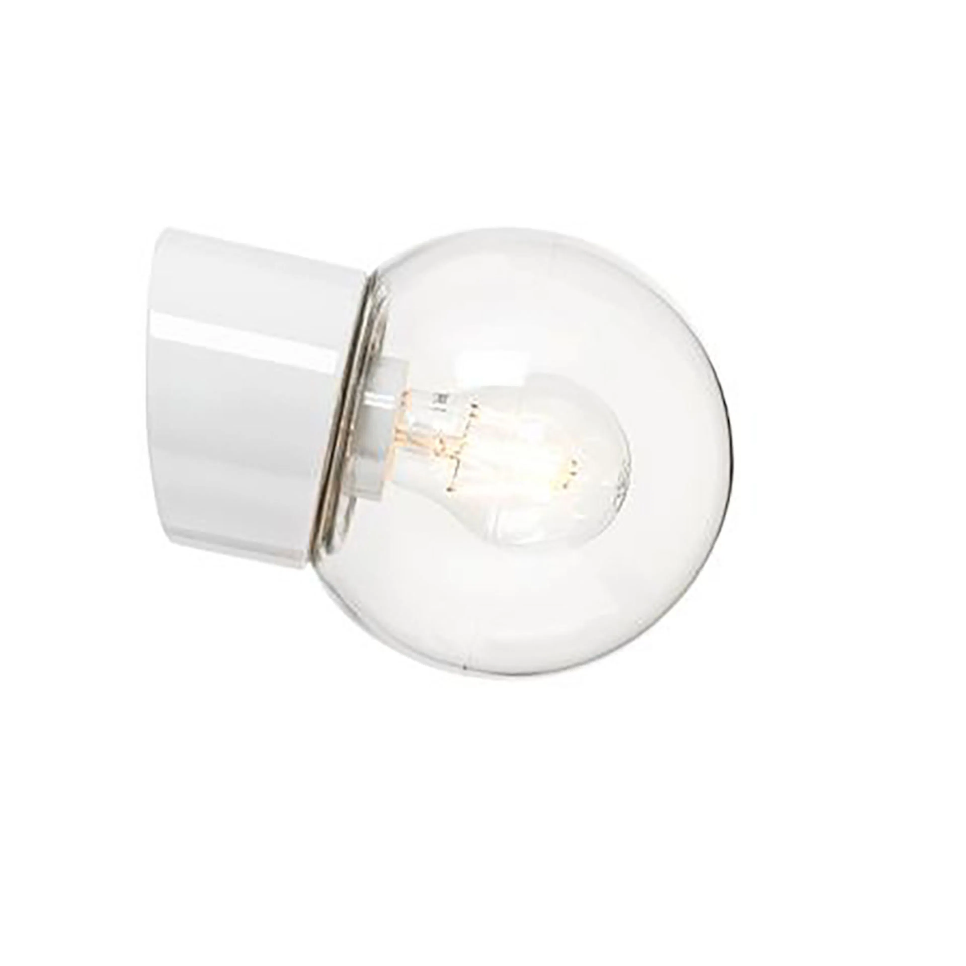 Vägglampa Ifö Electric Classic Glob 150 Klar Sned IP54