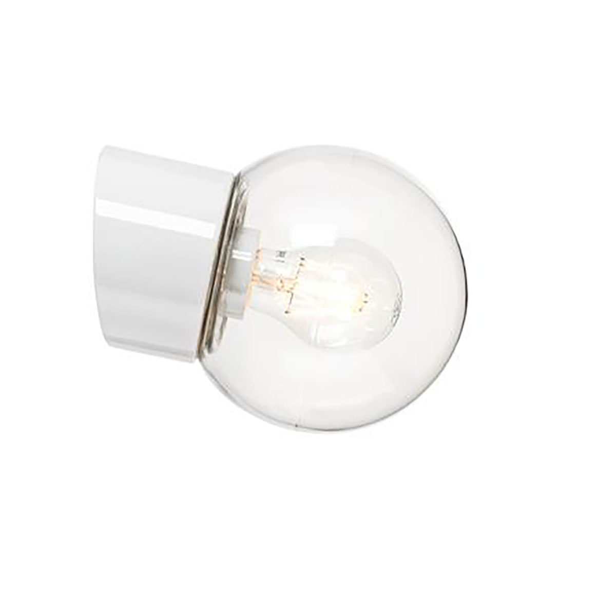 Vägglampa Ifö Electric Classic Glob 150 Klar Sned IP54