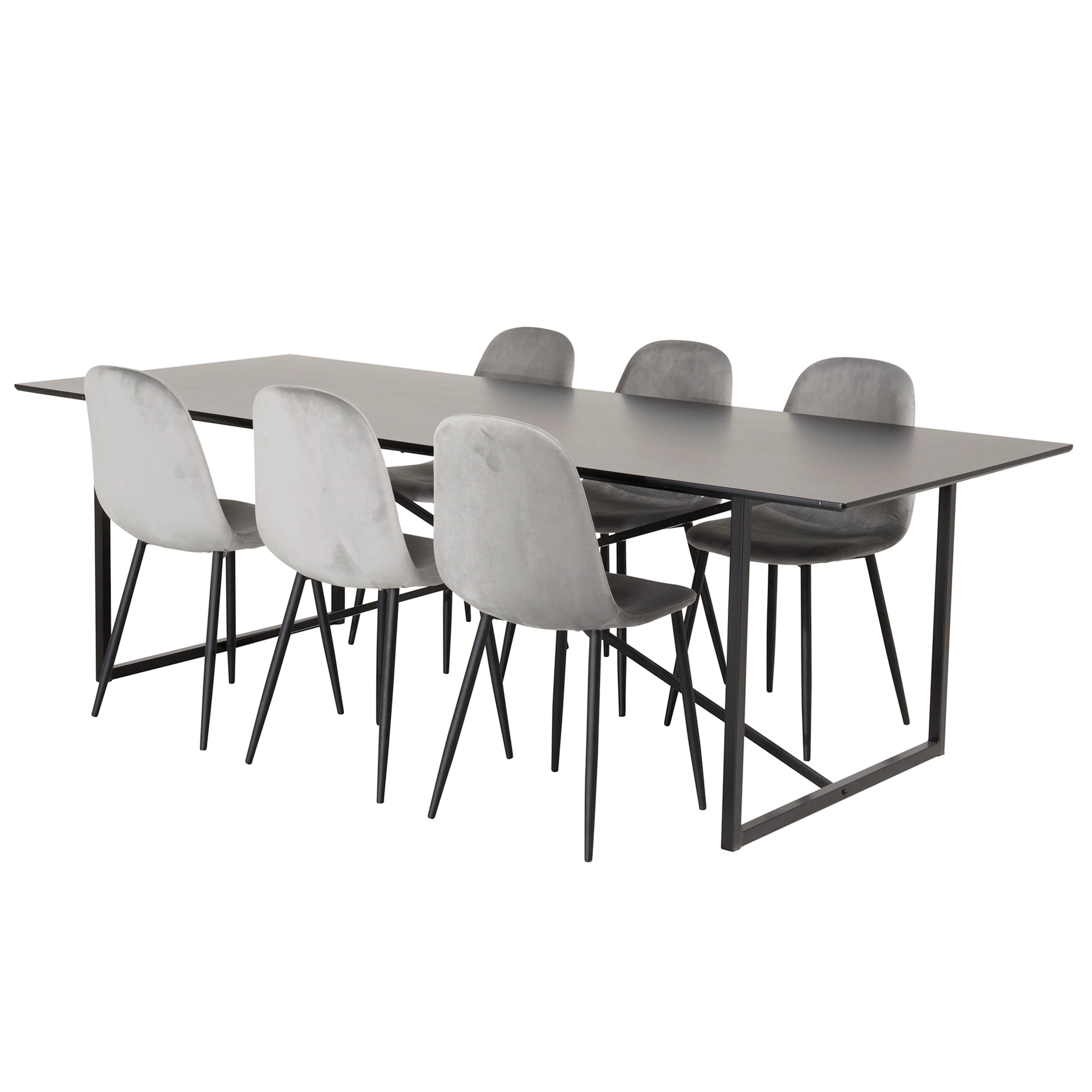 Matgrupp Venture Home Palaba med 6 Pobbie Stolar Sammet