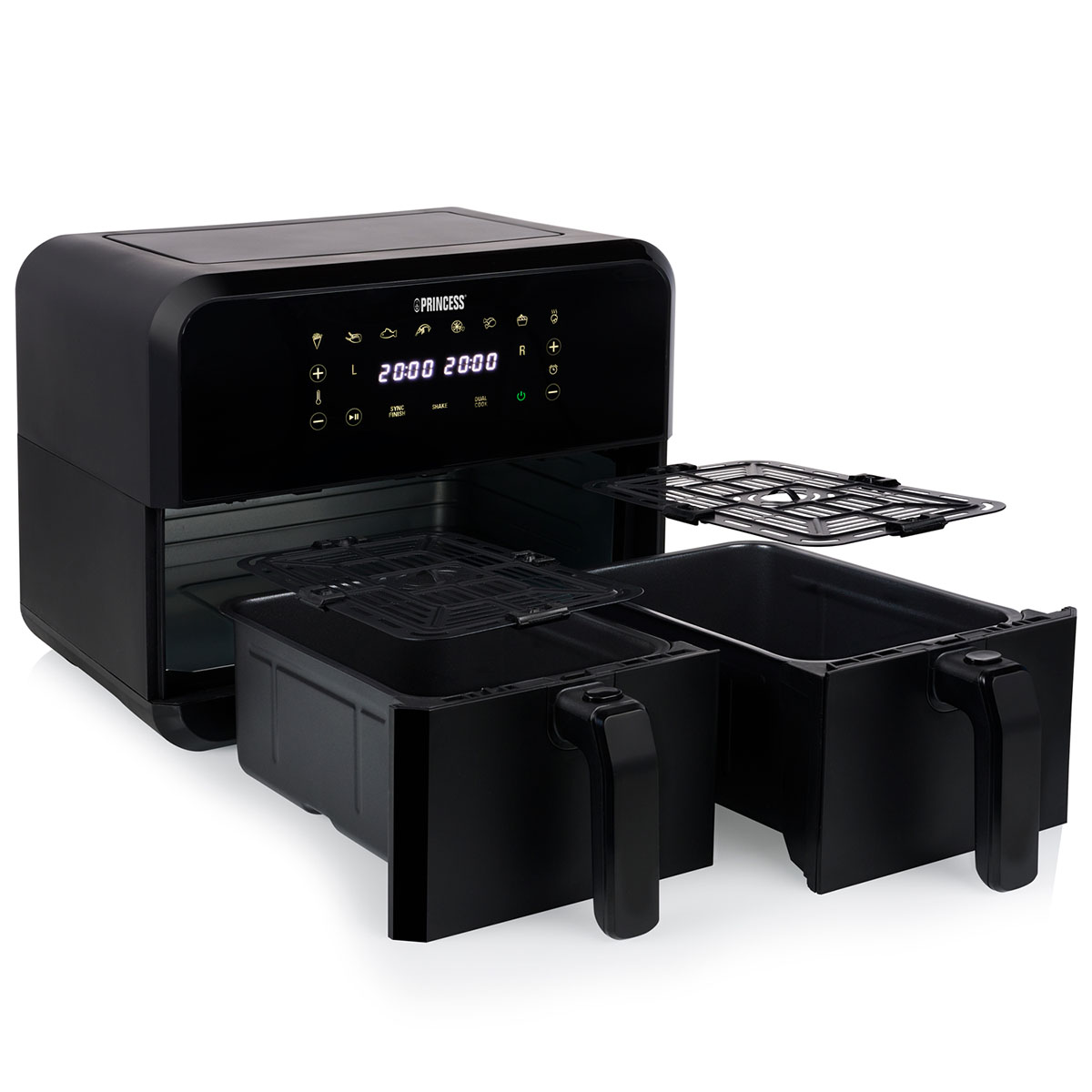 Luftfritös Princess Med Dubbla Korgar 2X4L 2400W 182068