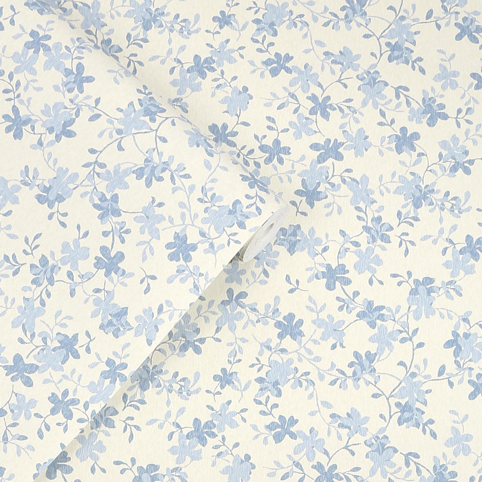 Tapet Laura Ashley Misterton Trail Pale Seaspray Blå 122744