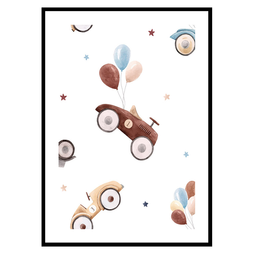 Poster Gallerix Cars And Balloons