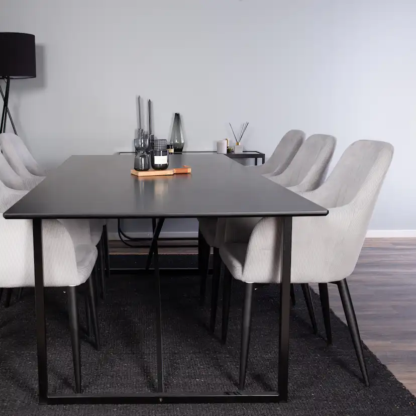 Matgrupp Venture Home Palaba med 6 Corina Stolar Svart