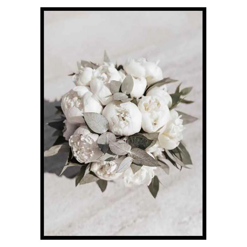 Poster Gallerix White Peonies