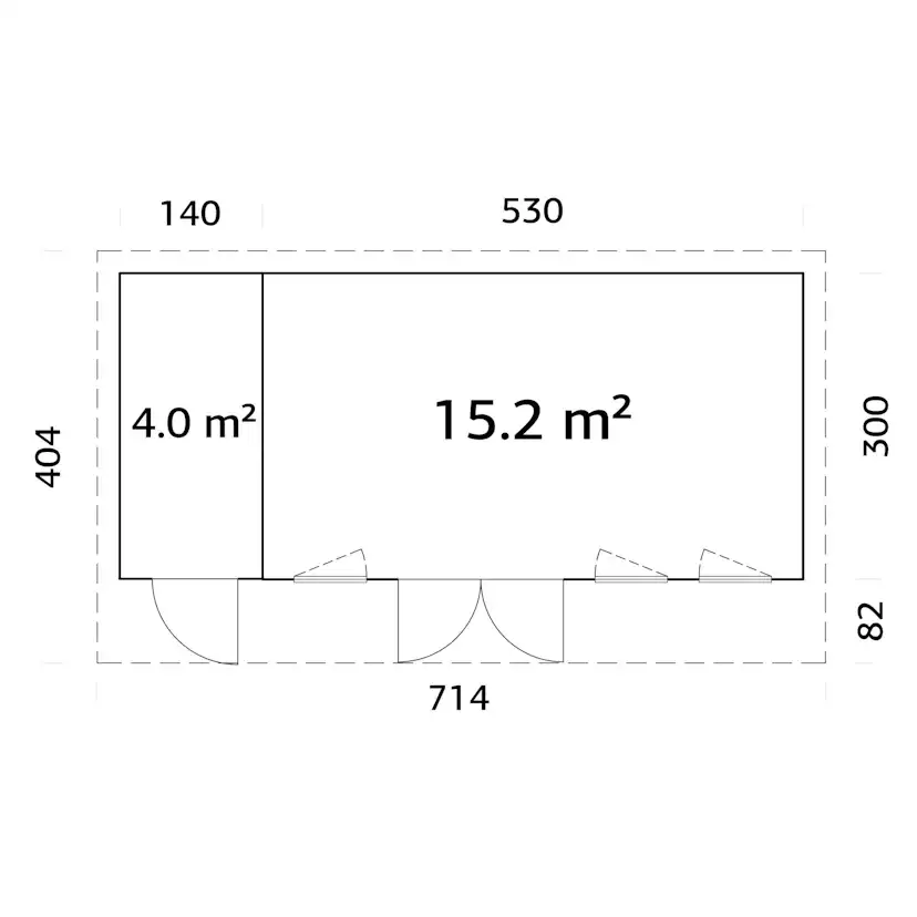Stuga Palmako Aurelia 20,1 m² (inv. 19,2 m²)
