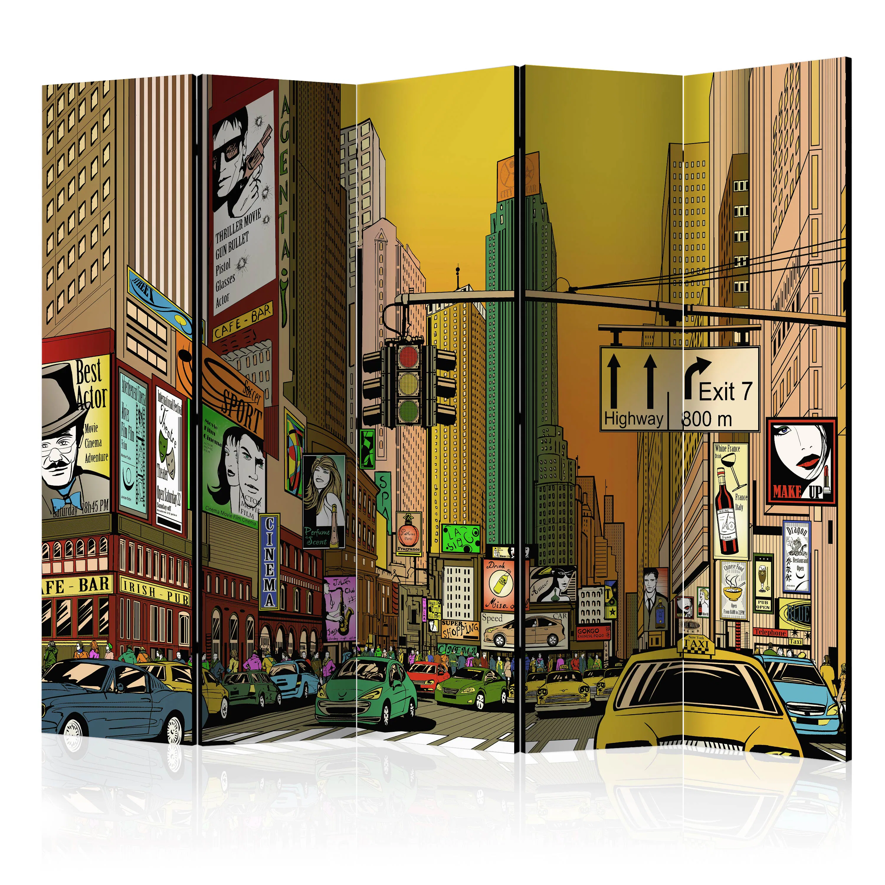 Rumsavdelare Arkiio Vibrant City NY II 225x172 cm
