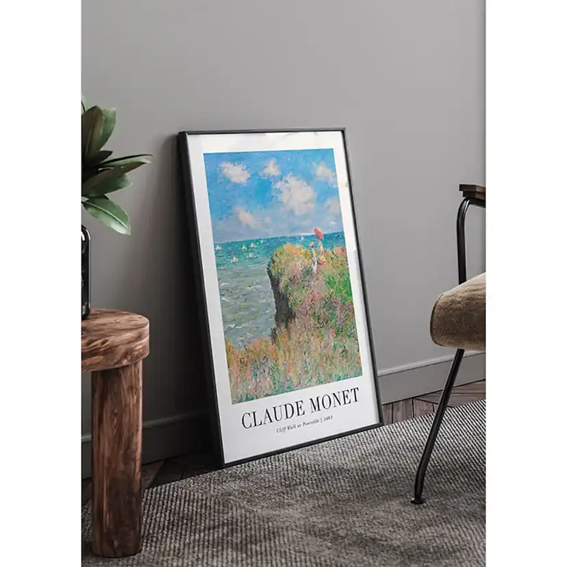 Poster Gallerix Cliff Walk At Pourville 1882 By Claude Monet