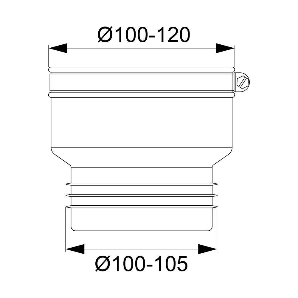 Gummikoppling Purus Plug-in 100-120/100-105
