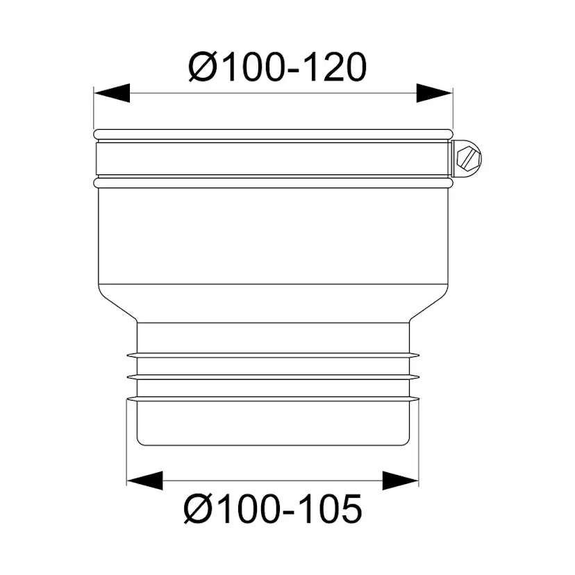 Gummikoppling Purus Plug-in 100-120/100-105