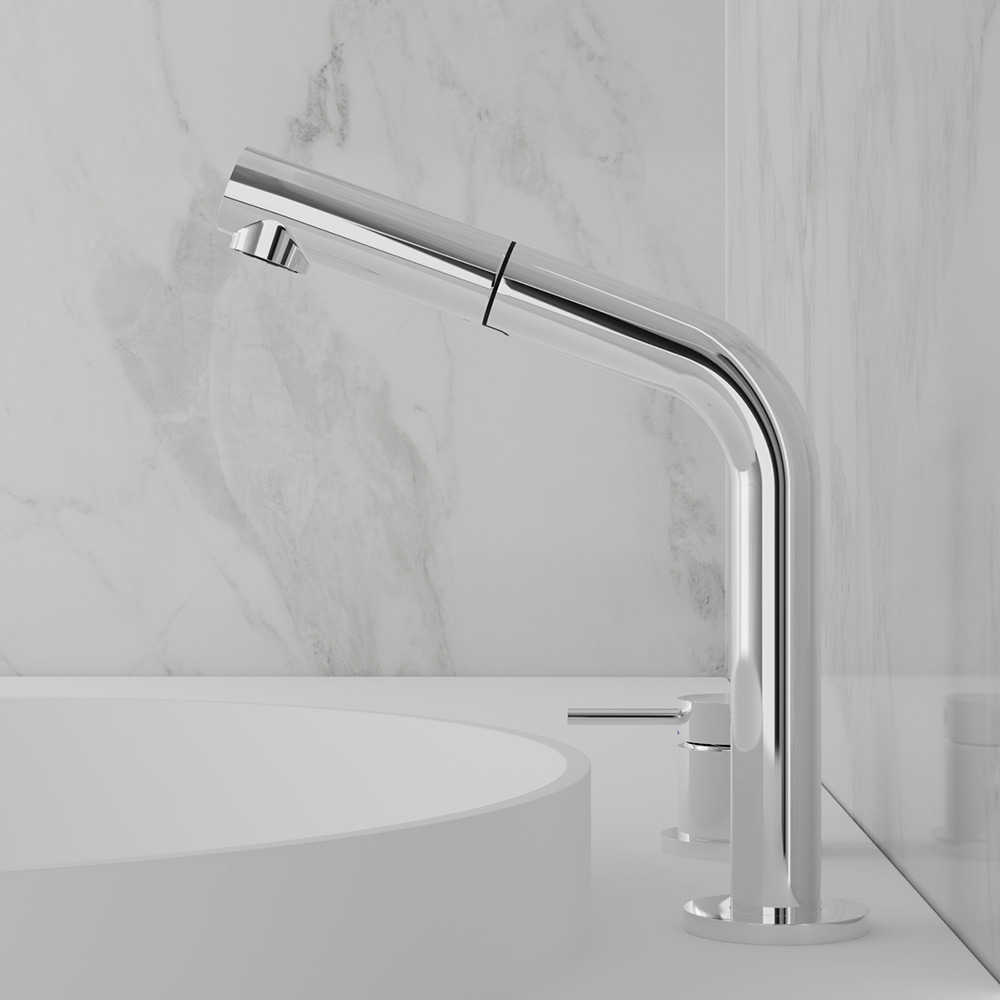 Tvättställsblandare Scandtap Steel Harmonized B2P