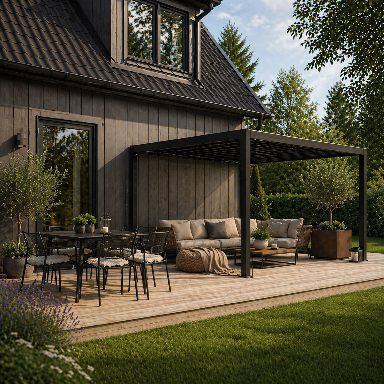 Pergola Jabo Tylösand 3x4 m Lamelltak