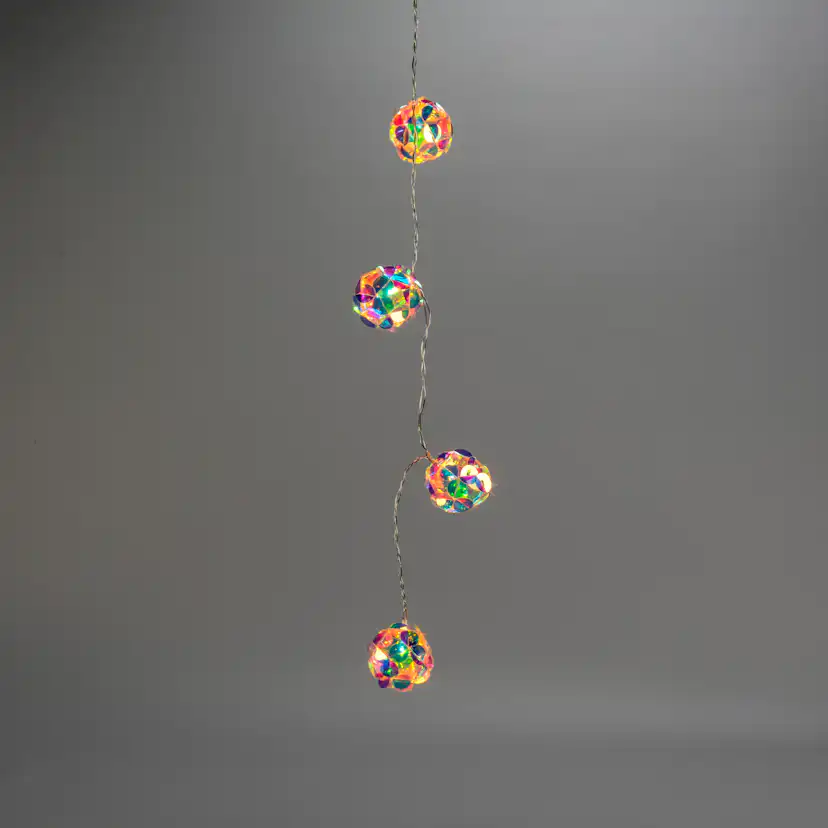 Batteridriven Ljusslinga Gnosjö Konstsmide 10 LED Diamanter m. Timer