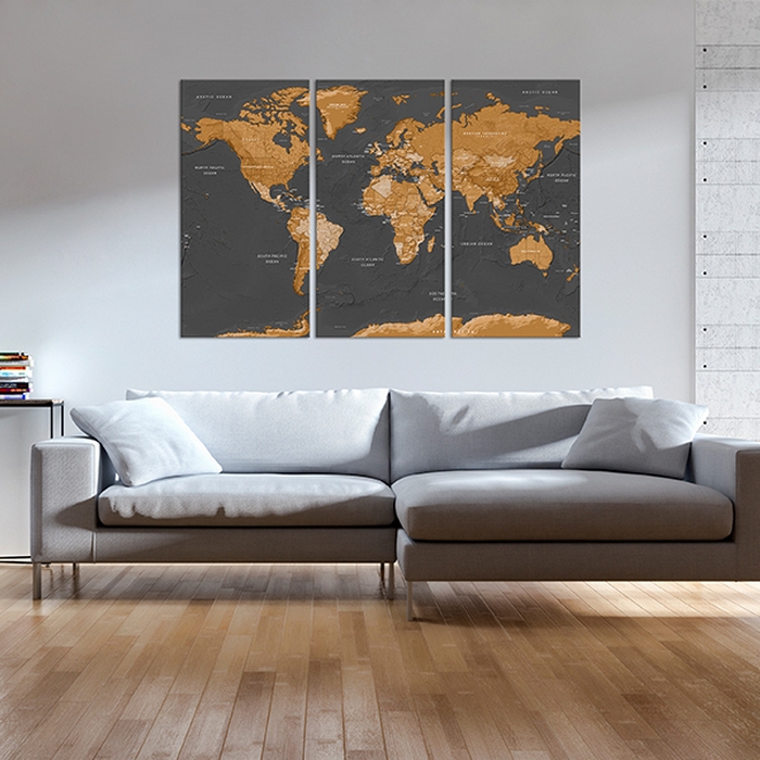 Tavla Arkiio World Map Modern Aesthetics