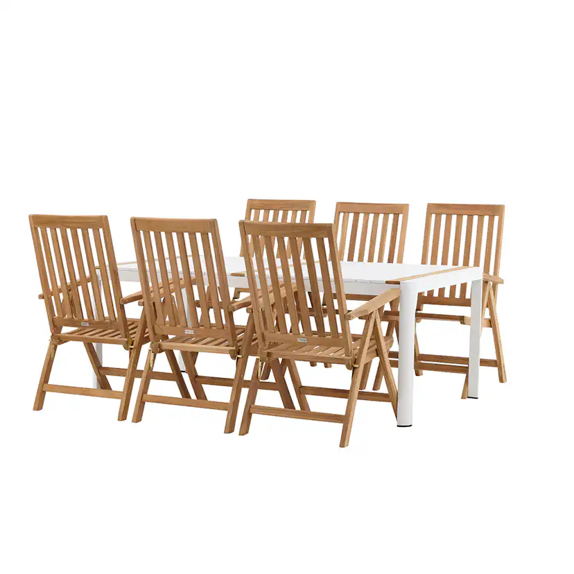 Matgrupp Venture Home Togo 200x100 cm med 6 Kenya Stolar