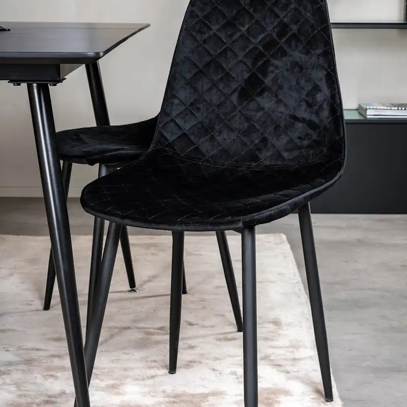 Matgrupp Venture Home Silvia med Iläggsskiva och 4 Phoi Stolar