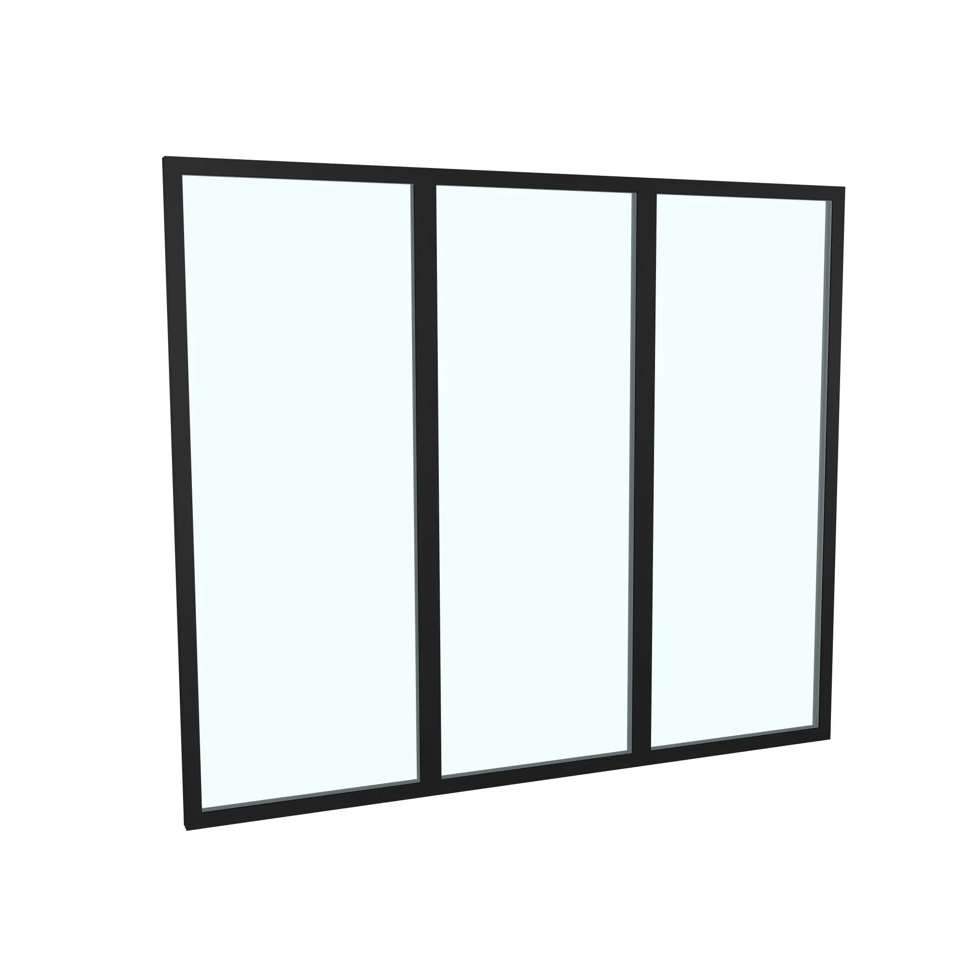 Landskap Fast väggparti Robust B2330xH1904 Svart Året runt B2330 x H1908 mm - Mattsvart RAL 9005