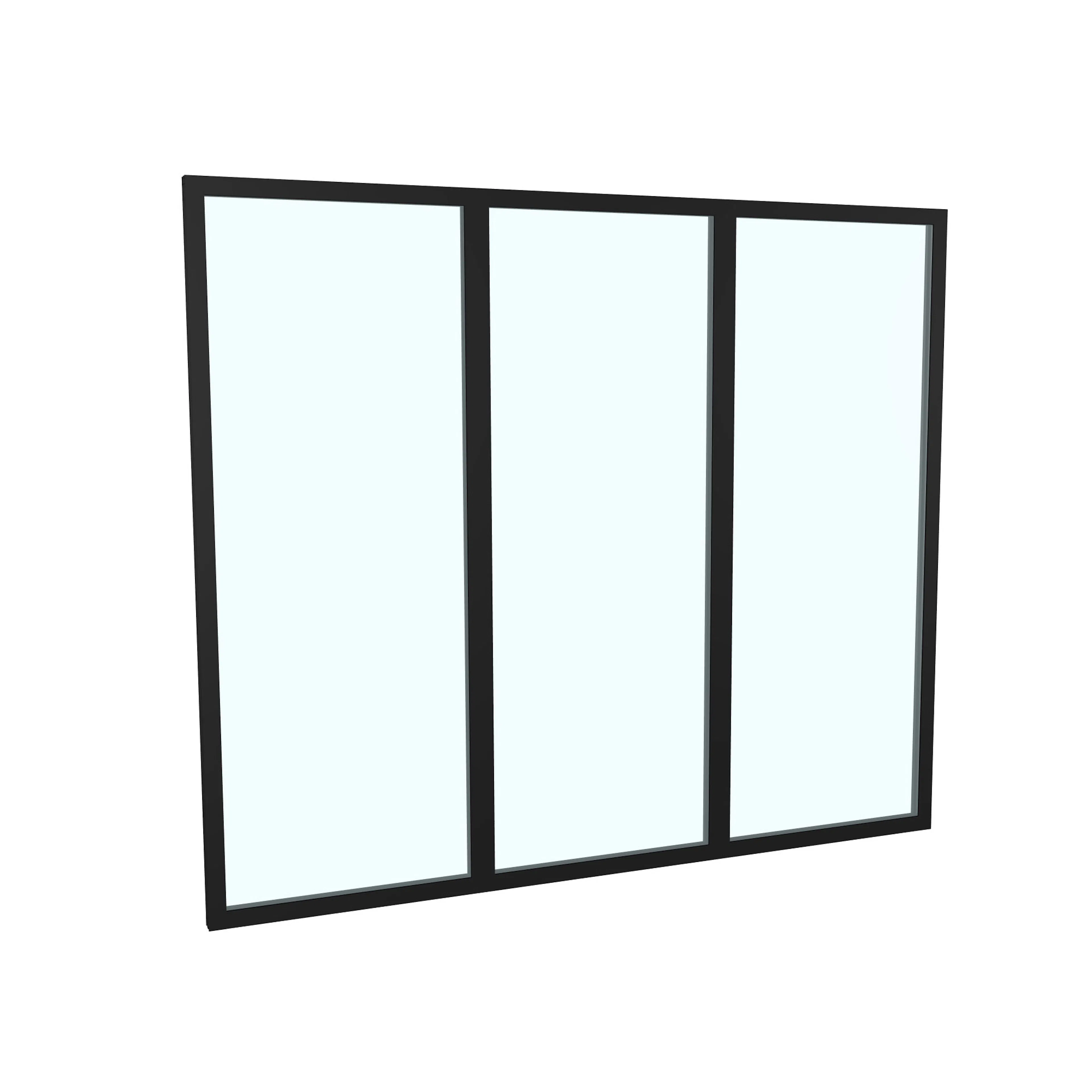 Landskap Fast väggparti Robust B2330xH1904 Svart Året runt B2330 x H1908 mm - Mattsvart RAL 9005