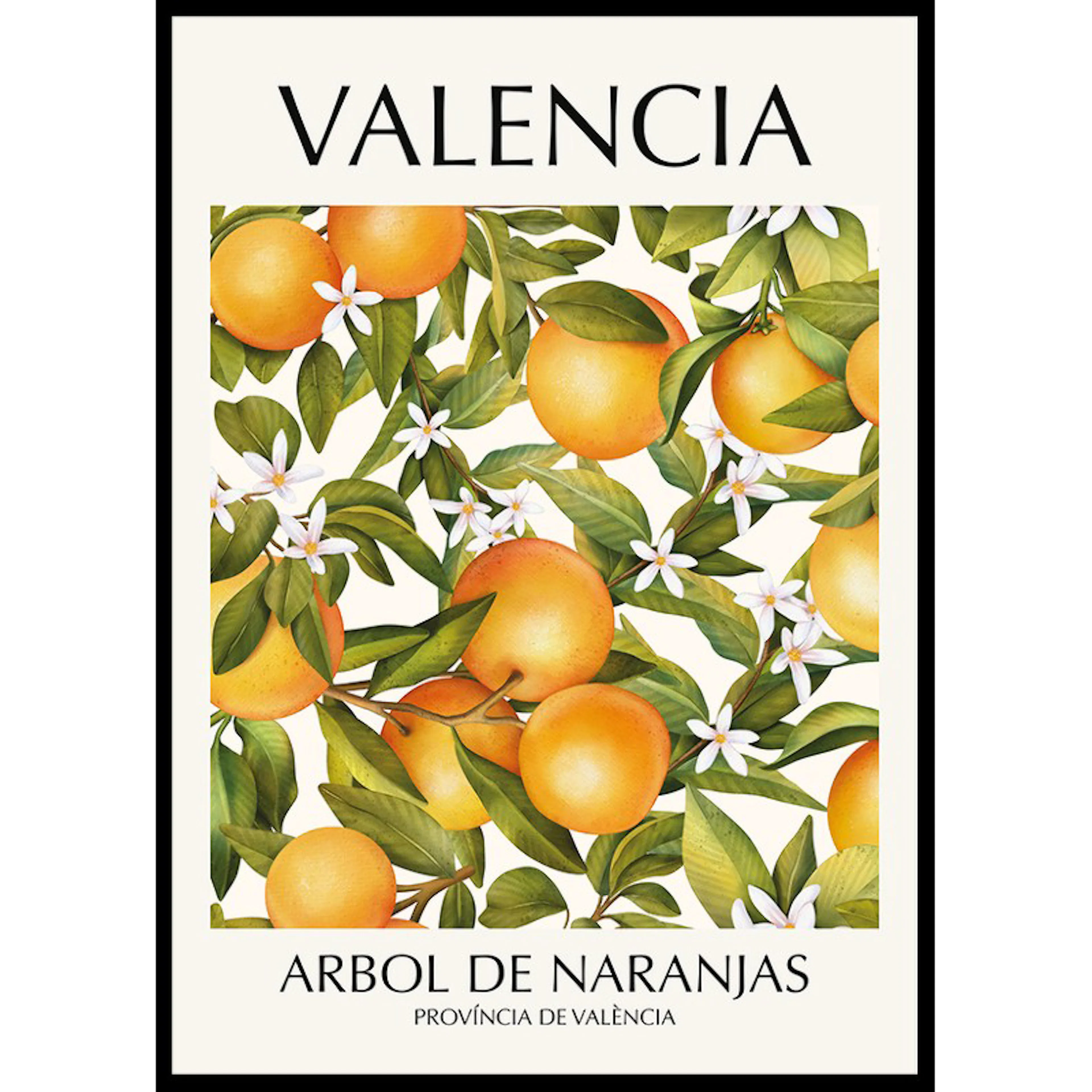 Valencia Arbol De Naranjas 30x40 30x40 cm