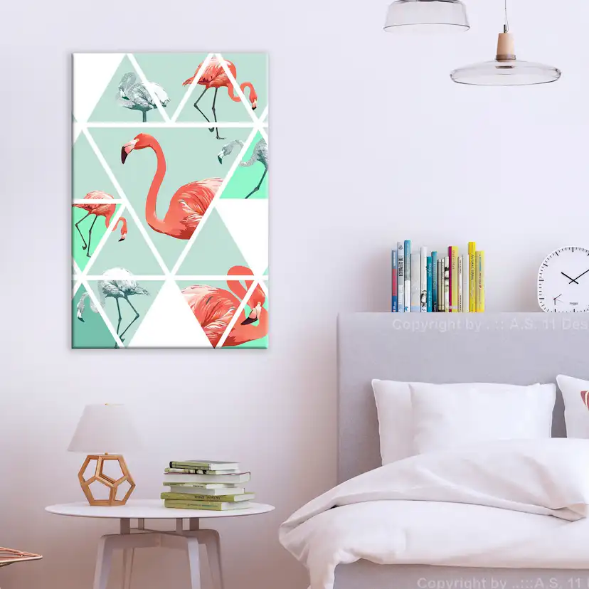 Tavla Arkiio Geometric Flamingos