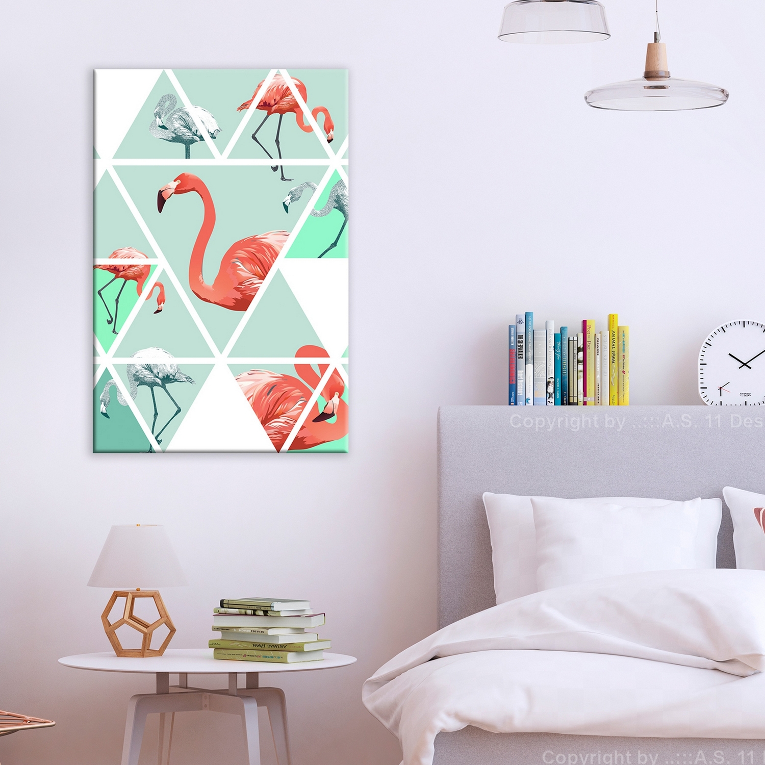 Tavla Arkiio Geometric Flamingos