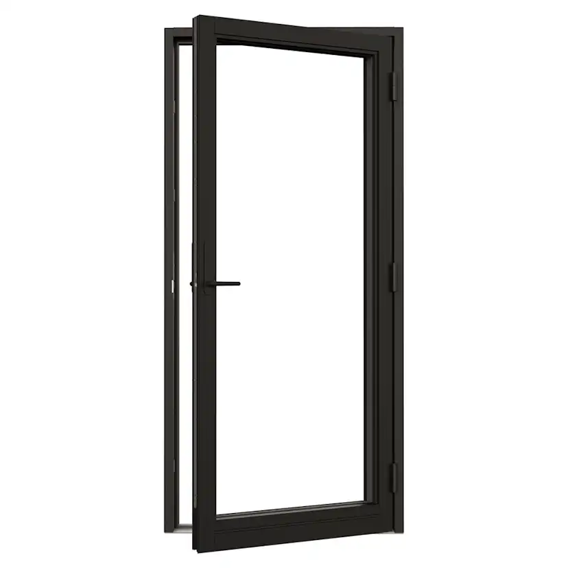 Fönsterdörr NorDan NTech Helglasad Aluminium BlackLine Svart