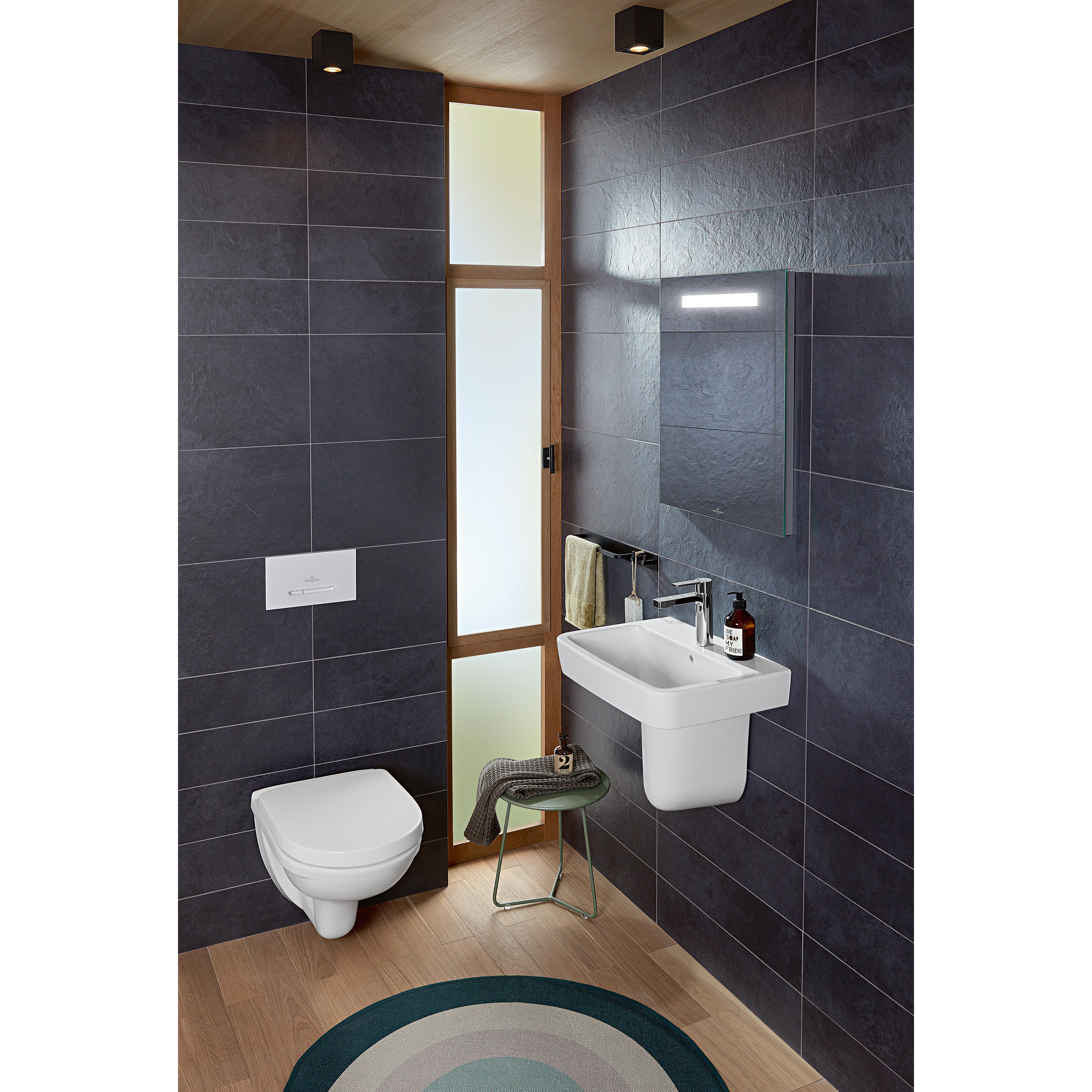 Spolknapp Villeroy & Boch ViConnect installationssystemen 92 Antracit Matt