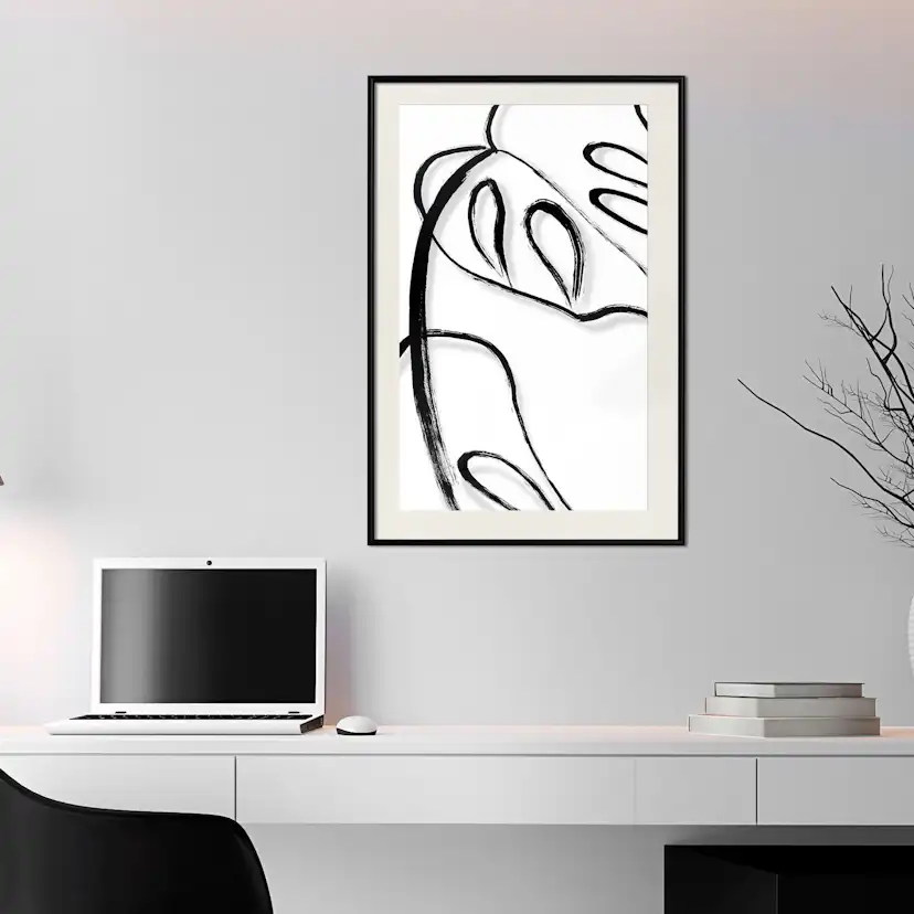 Poster Artgeist Affisch White Monstera
