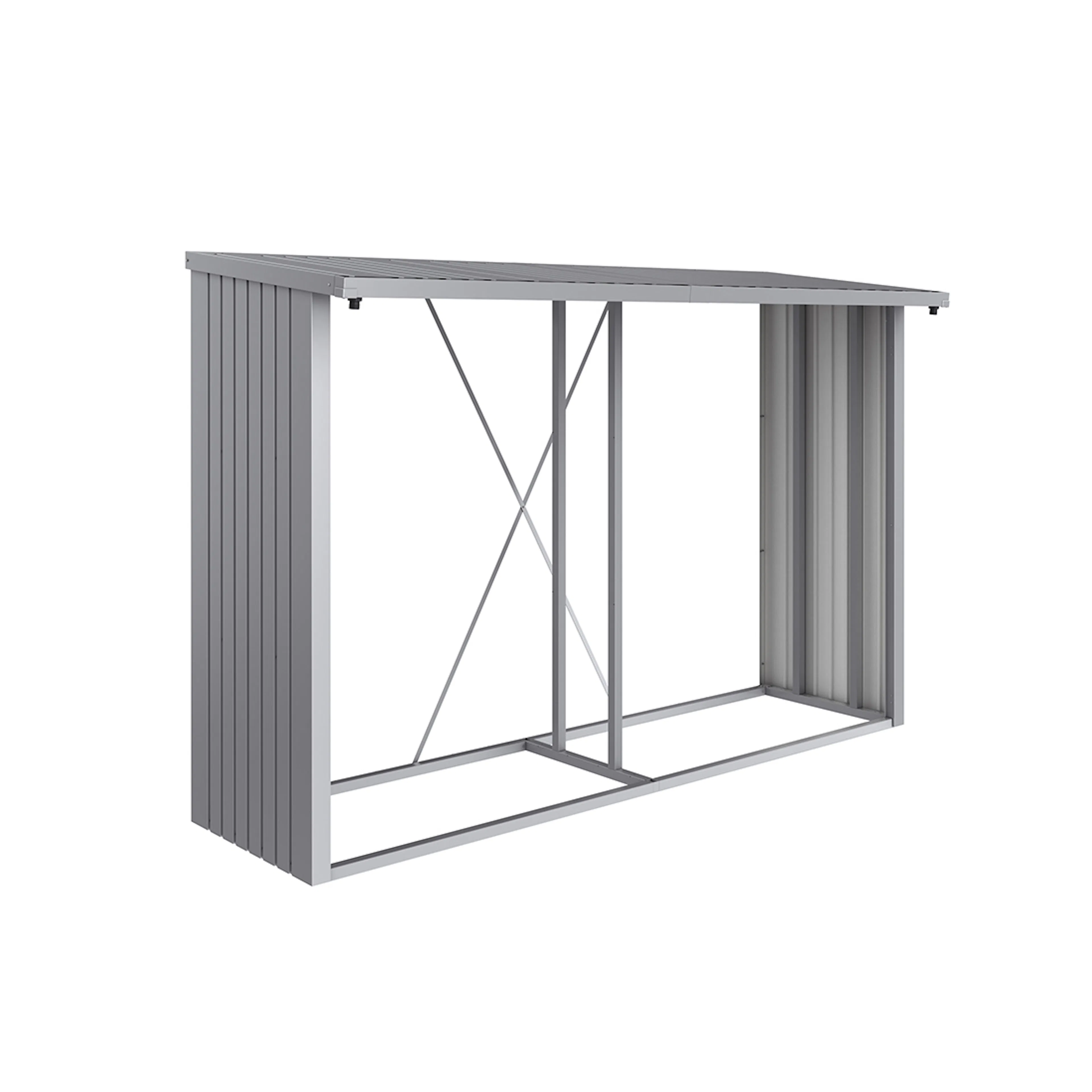 Vedförråd Biohort Woodstock 300 Metallic Silver