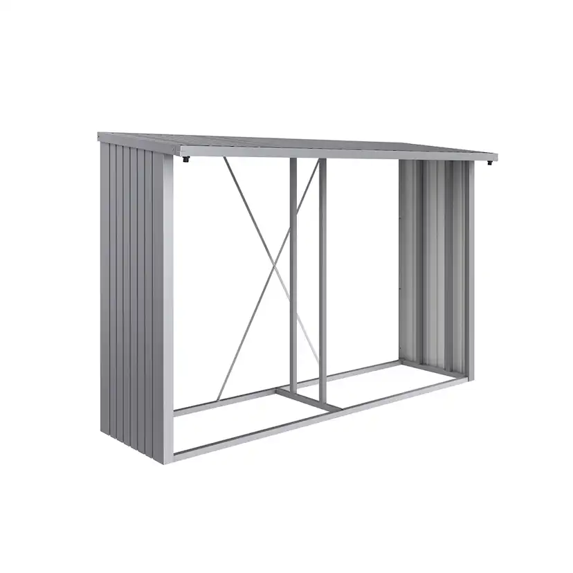 Vedförråd Biohort Woodstock 300 Metallic Silver