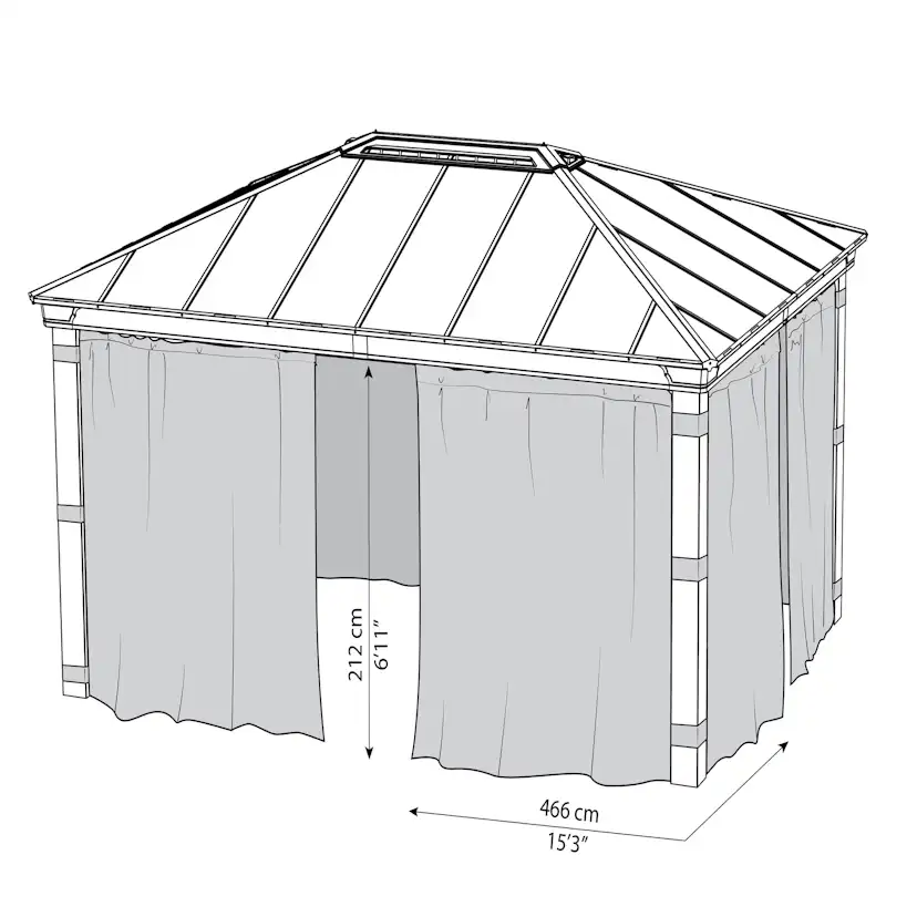 Gardin Canopia by Palram 4-Pack Till Dallas Paviljong 4,2x4,8 m