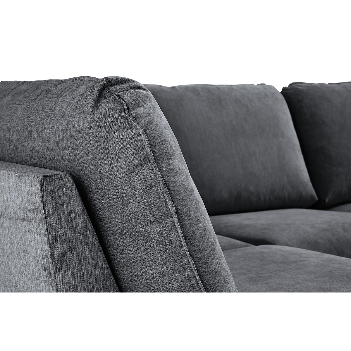 Trend Lyx U-soffa med Divan Vänster Mörkgrå