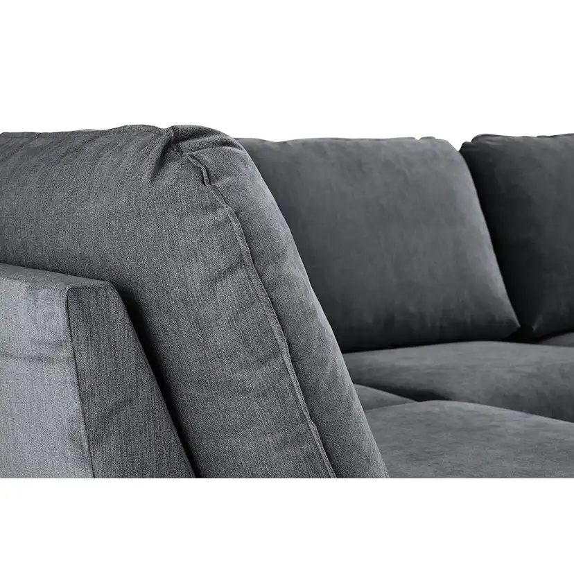 Trend Lyx U-soffa med Divan Vänster Mörkgrå