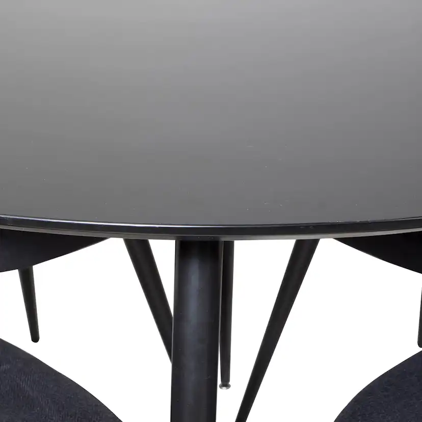 Matgrupp Venture Home Silvia med 4 Valentina Stolar Polyestertyg Runt