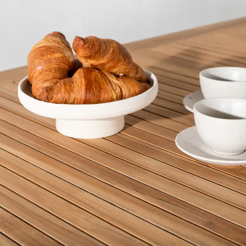 Panama - Table - 160/240*90 - Vit Alu/Teak Vit/Teak