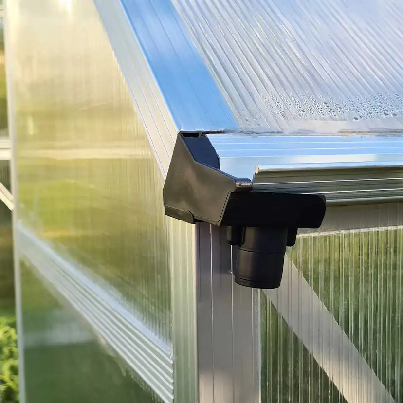 Växthus Metalcraft 5,1 kvm Silver Kvadrat