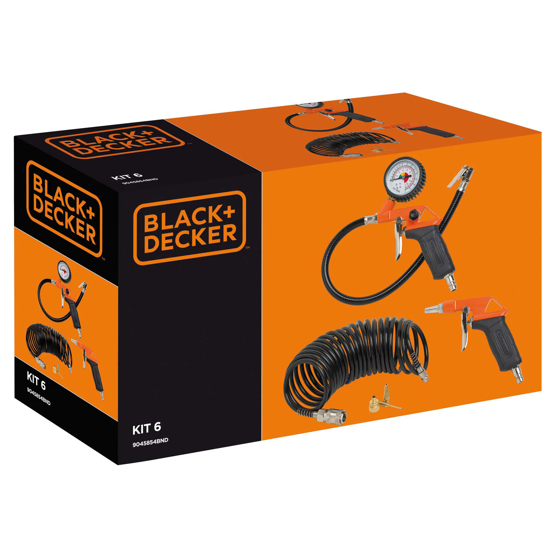 Kompressortillbehör Black+Decker 6 Delar