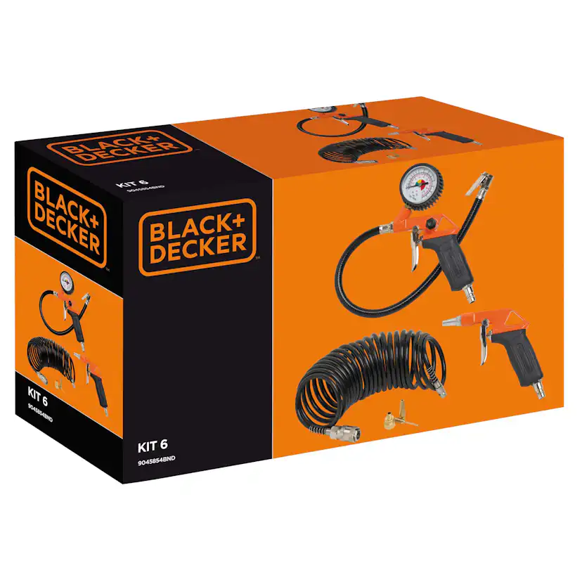 Kompressortillbehör Black+Decker 6 Delar