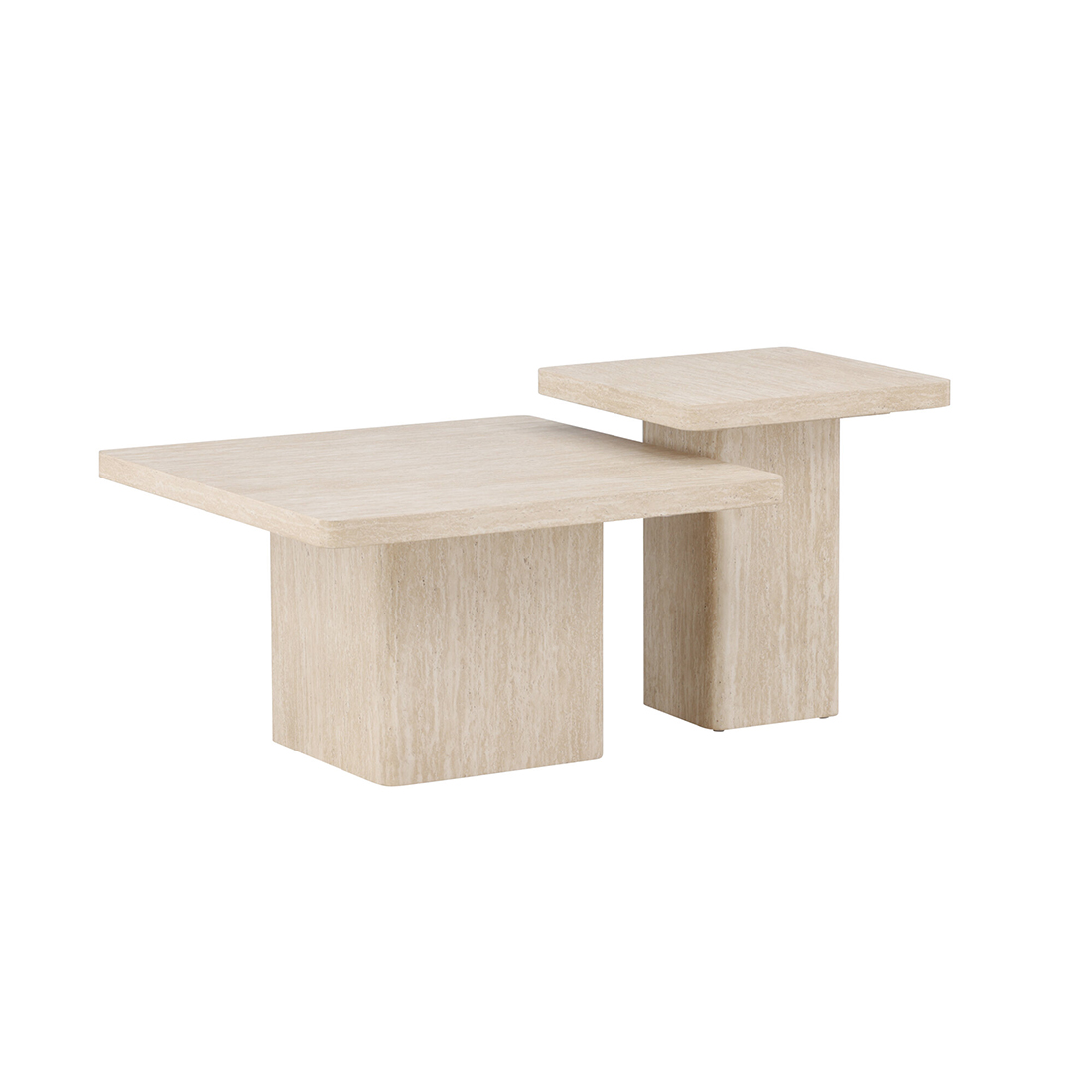 Soffbord Venture Home Qvart Set 80x80x46 cm & 50x50x56 cm