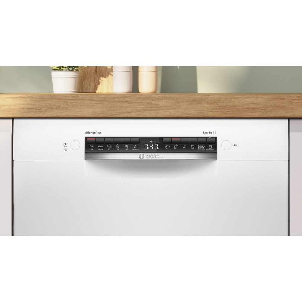 Bosch SMU4HMW01S Serie 4, diskmaskin, 60 cm, Vit Vit