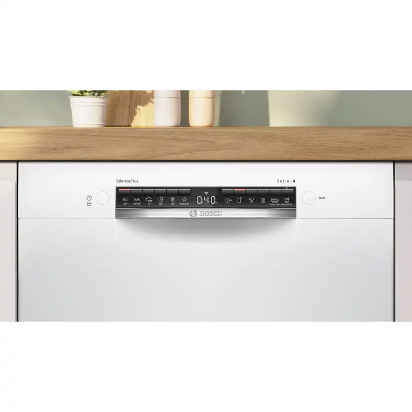 Bosch SMU4HMW01S Serie 4, diskmaskin, 60 cm, Vit Vit