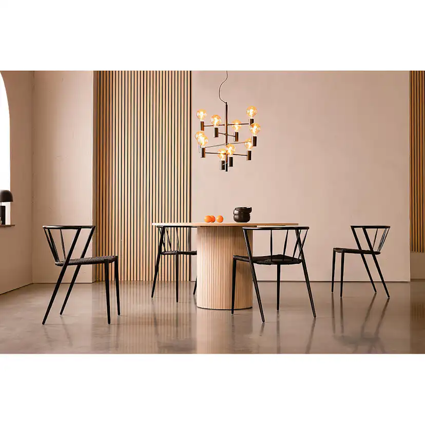 Matgrupp In Living Kopparbo Ø130 cm med 4 st Winston stolar