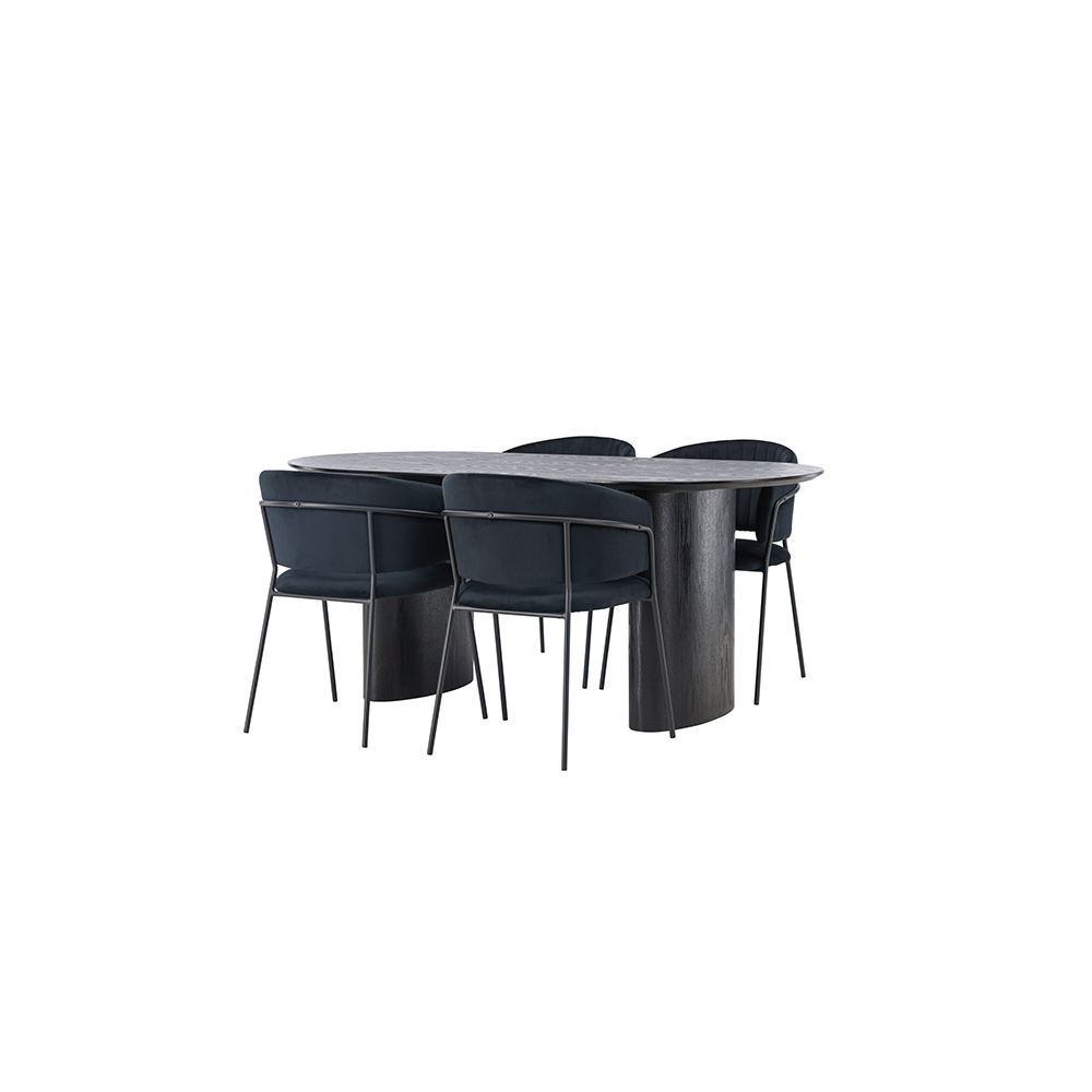 Matgrupp Venture Home Isolde med 4 st Selma stolar