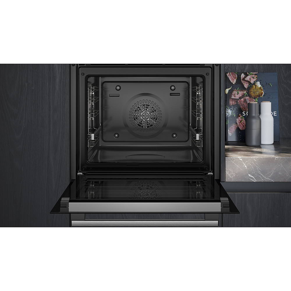 Ugn och Mikro Siemens iQ300 HQ574AER3 + BF523LMB1 Inbyggnadsugn Med Ångfunktion Svart