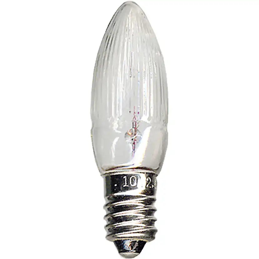 LED-Lampa Star Trading Reservlampa E10 14V 3W Transparent 3-pack