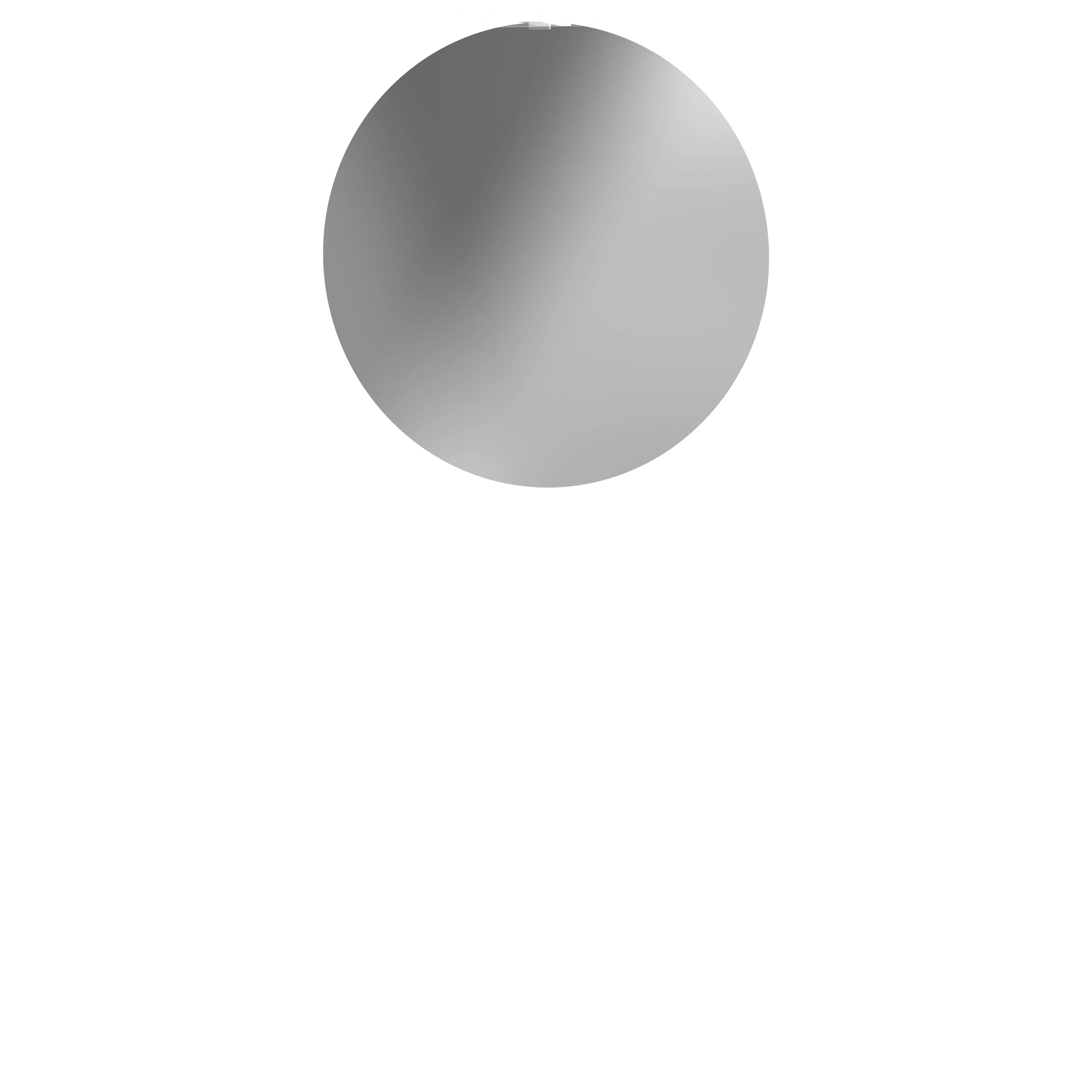Rund spegel 110 cm inkl. överbelysning L102 1100 mm
