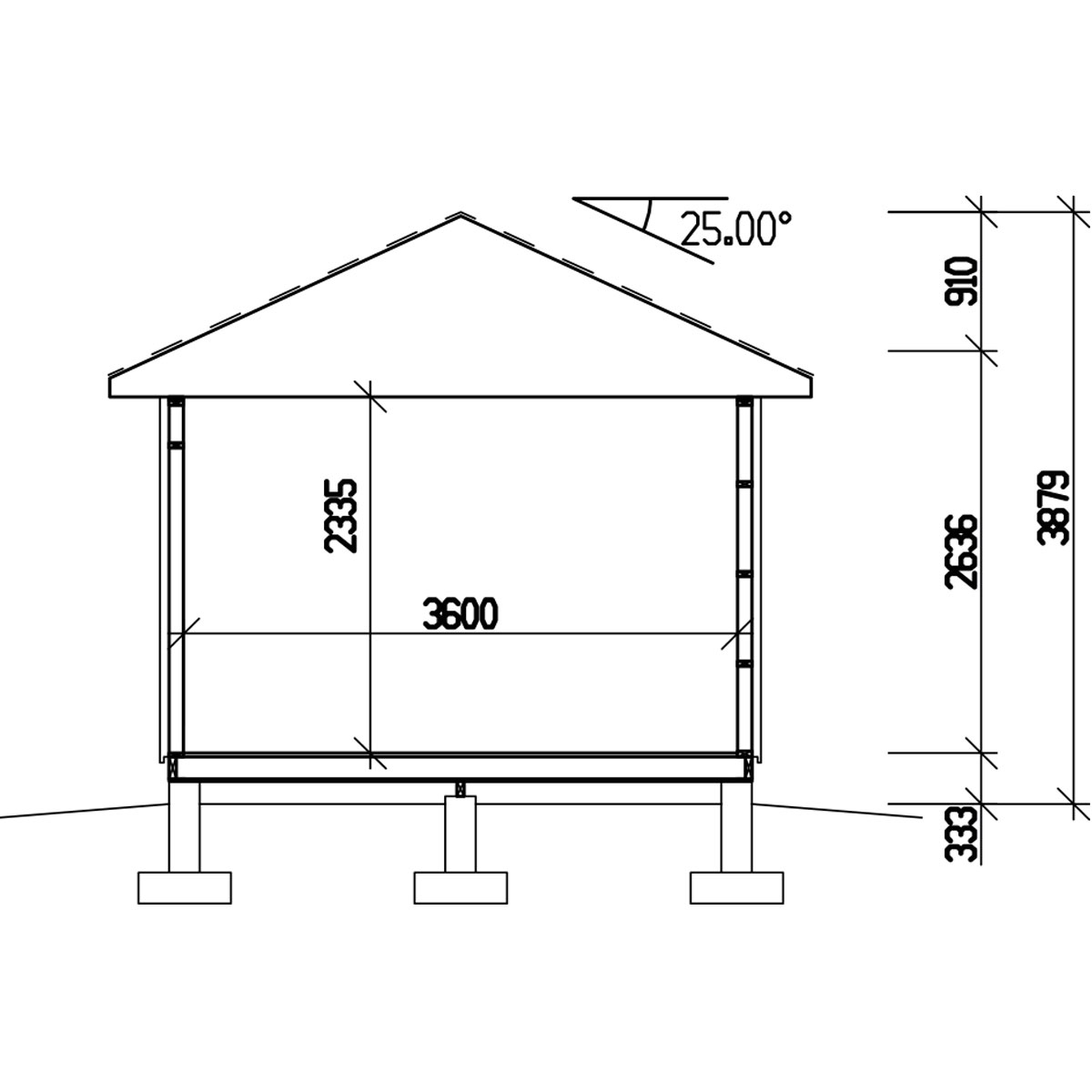 Attefallshus Vibostugan Njuta 20-4 19,6 m² Trähus