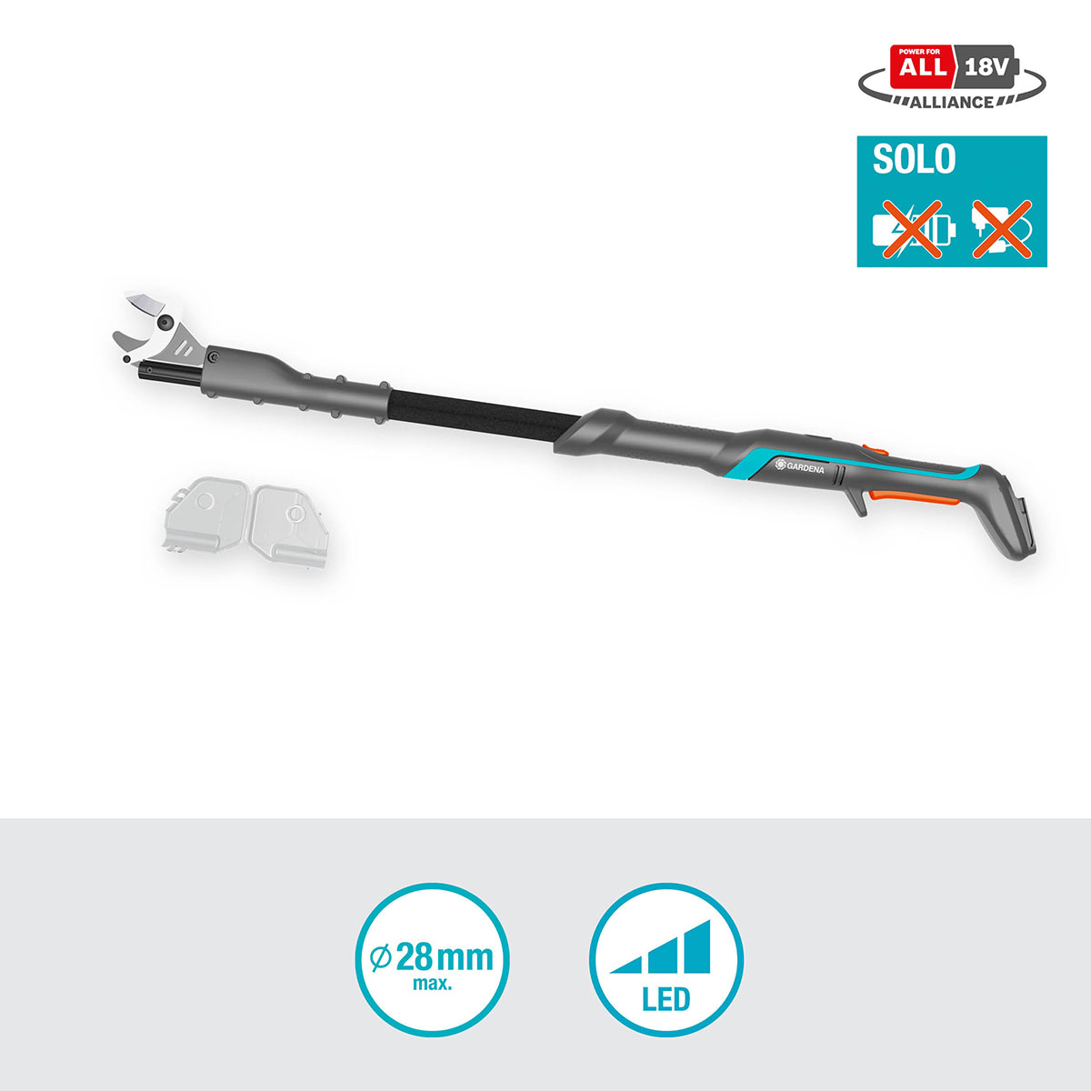 Grensax Gardena EasyCut Batteri P4A utan Batteri och Laddare